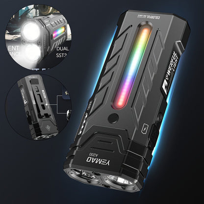 High Lumen Flashlight 5000 Lumen Ultra Bright | High-Capacity Battery Long Runtime USB Rechargeable | Lock Function Camping Night Fishing Outdoor Work Gift for Men
