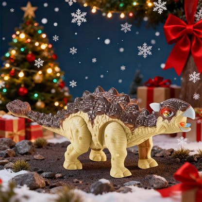 Ankylosaurus Dinosaur Toy That Walks & Roars – Electric Auto-Walk Dino with Roaring Sound Lightweight Kids Toy for Boys Girls Ages 3+ Birthday Halloween Christmas Gift