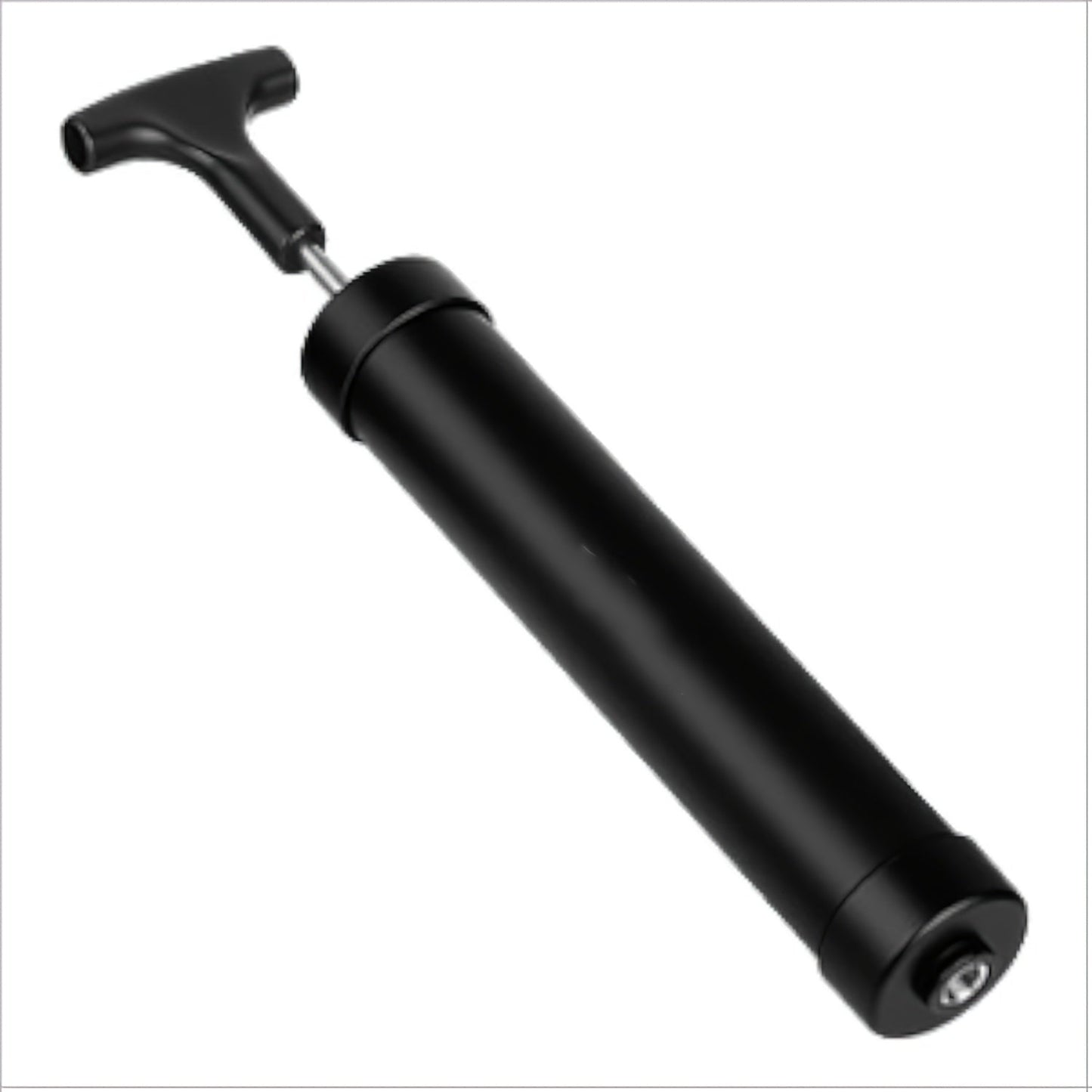 Portable Ball Pump Kit 8 Inch – Manual Air Pump with 5 Needles, Nozzle & Extension Hose for Basketball, Soccer, Football, Volleyball & Rugby – Compact Sports Ball Inflator, Black