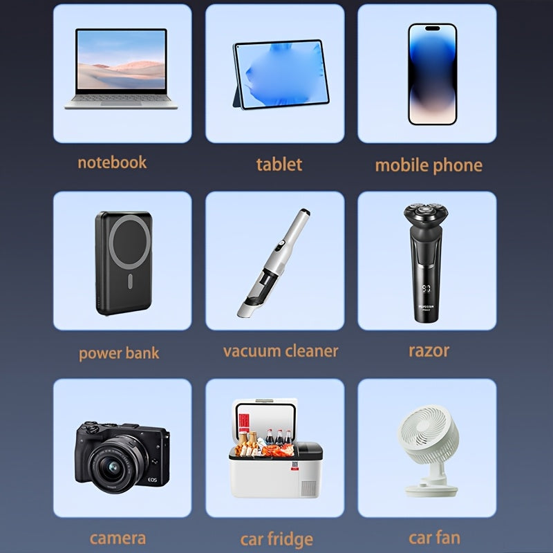 Multi-Functional Electronic Fast Charger for New with USB And PD Port, 12V/24V Automobile Power Socket Converter