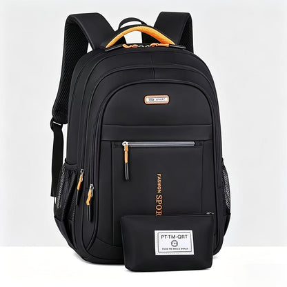 Business Travel Backpack for Men – Large Capacity Durable Nylon, Multi-Compartment, Adjustable Shoulder Straps, Dual-Purpose Campus & Work Bag | Available as Body Bag or Handbag & Shoulder Bag Set