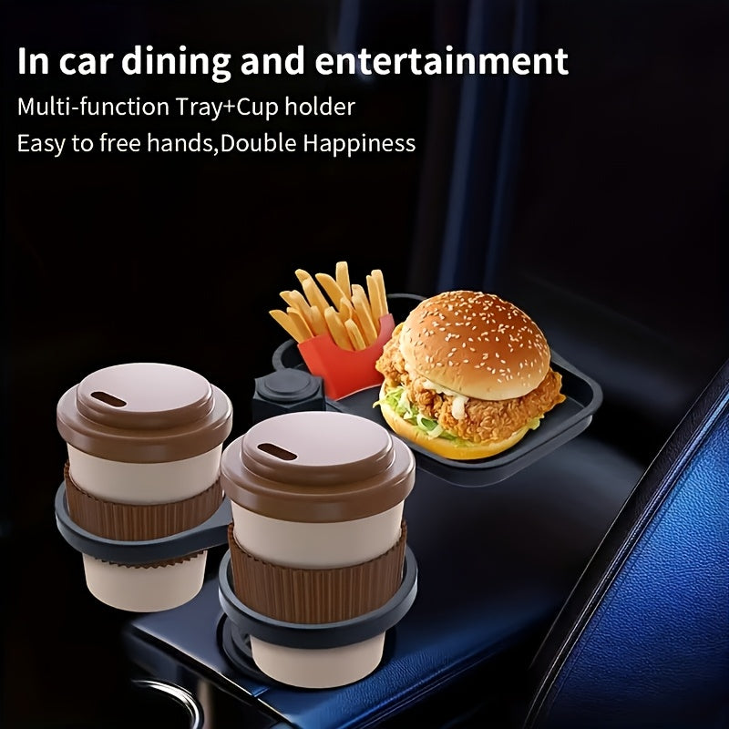 Car Cup Holders - Expansion Brackets, Car Trays, Car Storage Brackets, 360-Degree Rotation, Sturdy Bottom Design, Suitable for Most Car Cup Holders, Ideal for Automotive Gifts