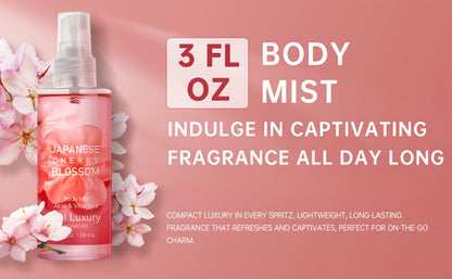Bath Body Care Gift Set Shower Gel Body Lotion Body Mist Aloe Vera Vitamin E Glycerin Deep Moisturizing Fragrance Set for Women Cherry Blossom Lavender Vanilla Coconut All Skin Types