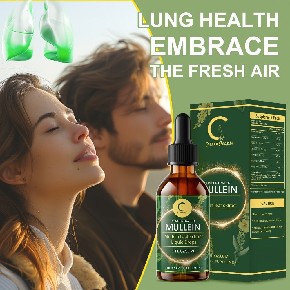 Mullein Leaf Liquid Tincture for Lung & Respiratory Health — Fast-Absorbing Herbal Drops for Breathing Support, Immune Defense & Digestive Wellness | Natural Extract | 2 fl oz