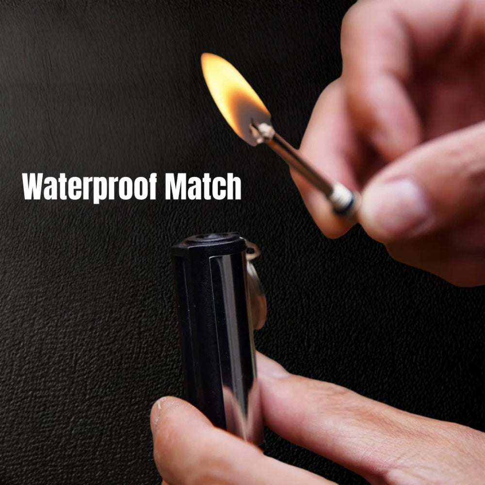 Metal Match Kerosene Lighter 10pcs, Emergency Survival Matches Multi-Functional Keychain Fire Starter for Outdoor Camping Hiking Survival Gear, Windproof Reusable Fire Starting Tools – No Lighter Fuel Included