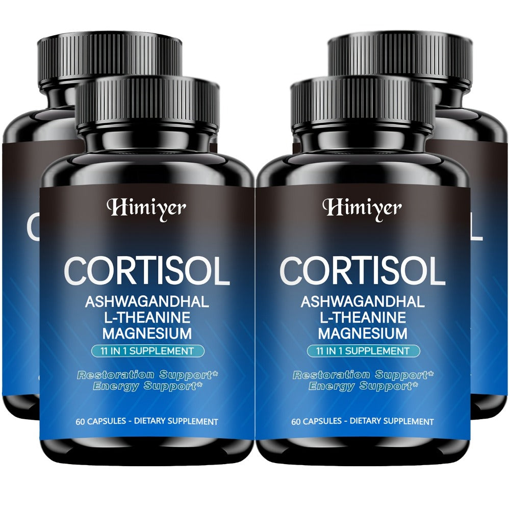 Cortisol Balance Supplement 60 Capsules 11-in-1 Hormone Balancing Stress Relief with Ashwagandha Rhodiola Rosea Theanine Magnesium for Women