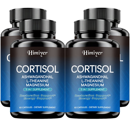 Cortisol Balance Supplement 60 Capsules 11-in-1 Hormone Balancing Stress Relief with Ashwagandha Rhodiola Rosea Theanine Magnesium for Women
