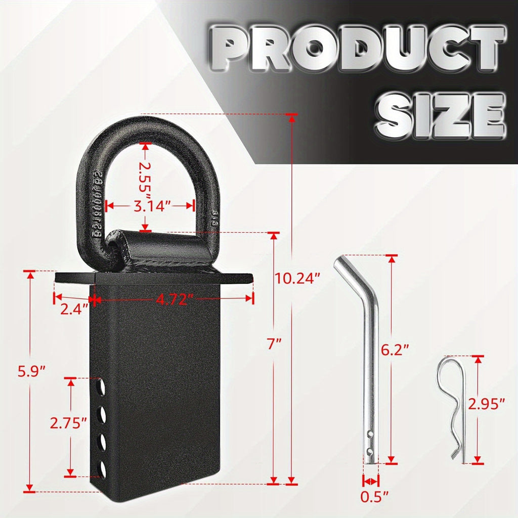 10pcs Stake Pocket D Rings 16200 Lbs Heavy Duty Removable D-Ring Stake Pocket Tie Down for Utility Trailers And Flatbeds with Hitch Pin, Removable Tie Down Utility for Flatbed Cargo Trucks, Black 2pcs