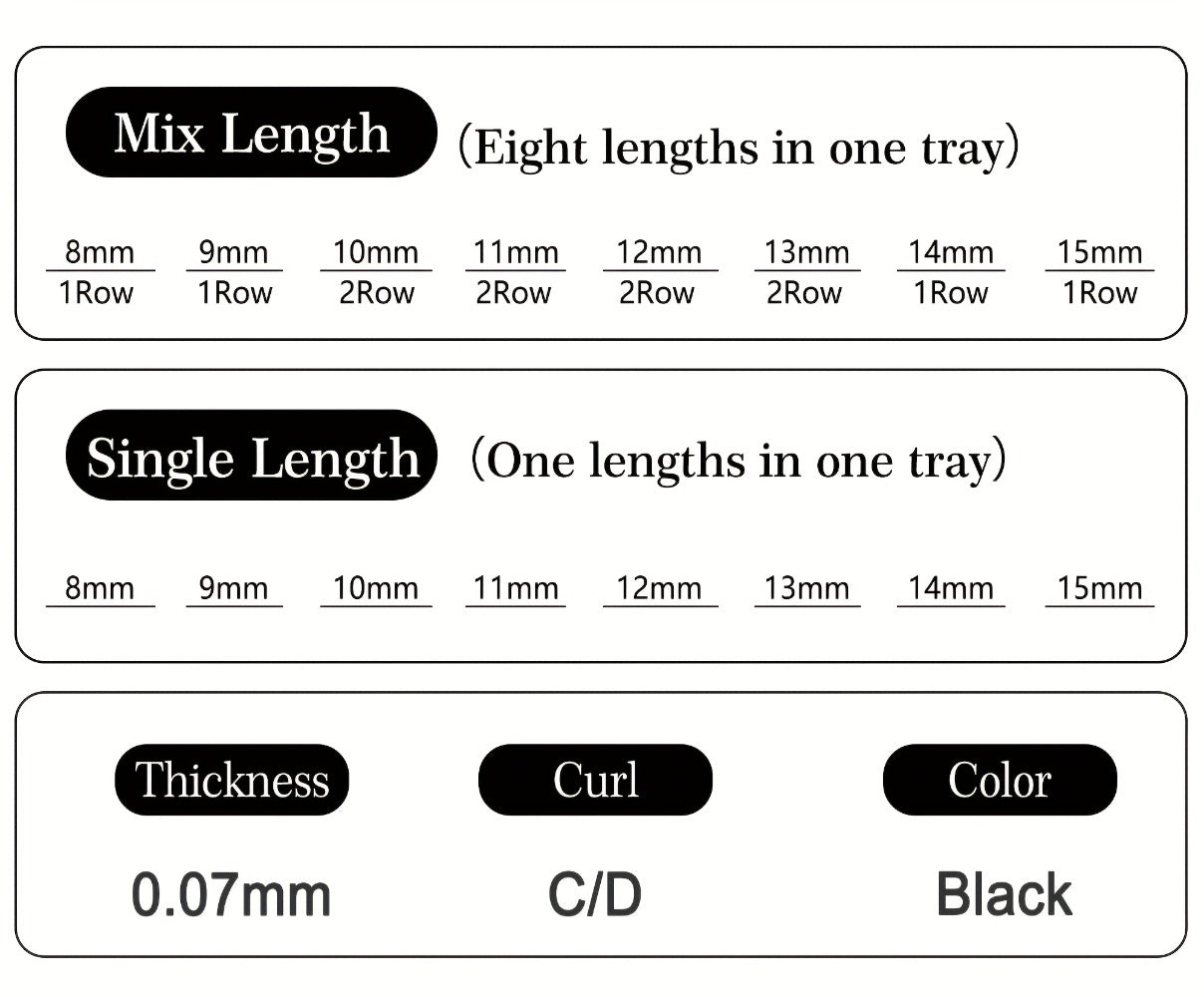 120-Fan Tray Premade Volume Lash Extensions 5D 7D 9D Wispy Faux Mink Eyelash Extensions C D Curl Mix 8-15mm Fluffy Pointy Base Individual Lashes for DIY Beginners Natural Look