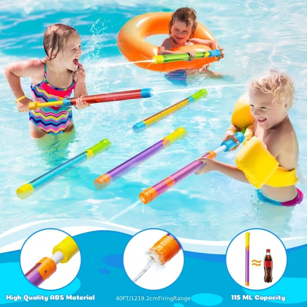 Water Polo Balls Bulk Set 80 Pack for Pool Games & 4-Piece Mini Water Gun Squirt Toy Kit – Summer Outdoor Water Play for Kids Boys Girls Ages 3+, Pool Party Beach Backyard Birthday Gift