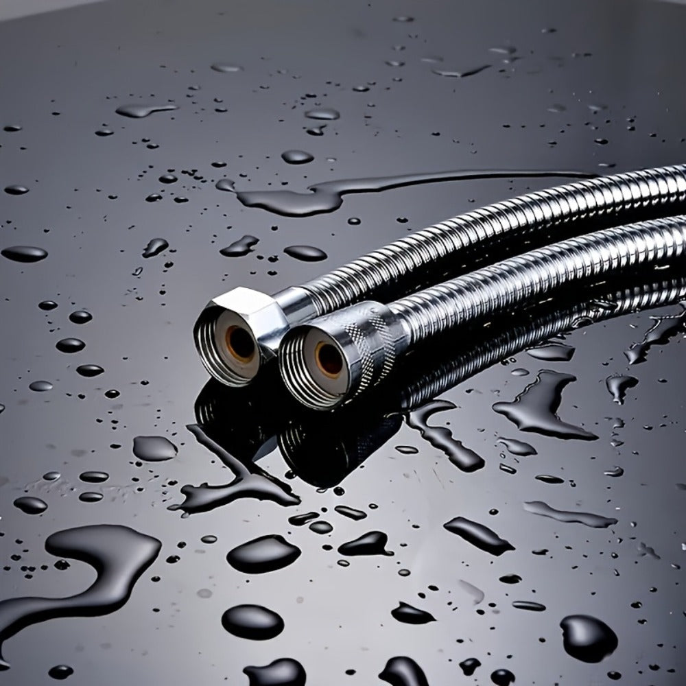 Flexible Stainless Steel Shower Hose Electroplated - Round Shape, Wall-Mounted Easy Install, for Rainfall Shower Heads & Sprayers, 59" / 78.7" / 118" Length Options, Chrome Finish