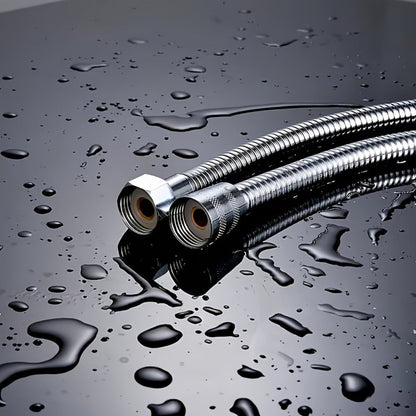 Flexible Stainless Steel Shower Hose Electroplated - Round Shape, Wall-Mounted Easy Install, for Rainfall Shower Heads & Sprayers, 59" / 78.7" / 118" Length Options, Chrome Finish