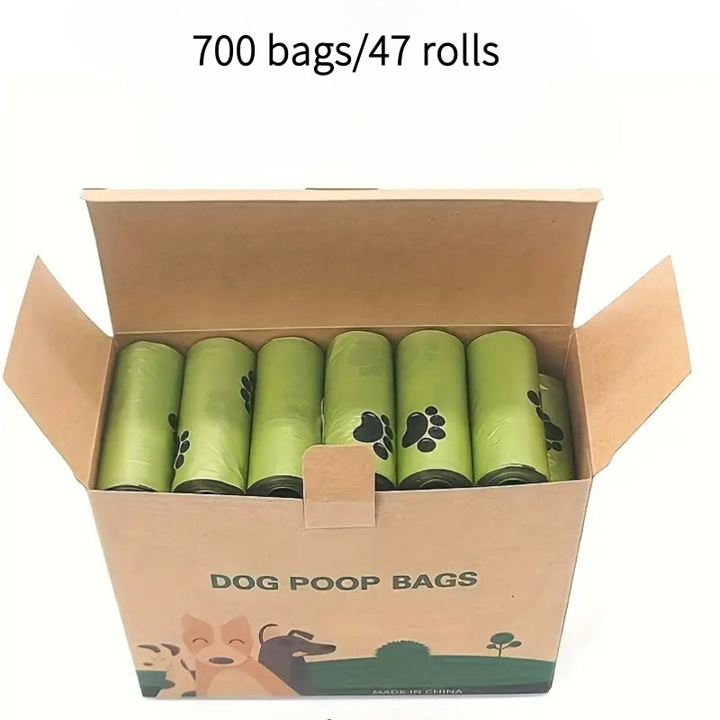 Dog Poop Bags Leak-Proof 700 Count 47 Rolls – Pet Waste Disposal Bags for Dog Walking & Cat Litter Box, Thick & Odor-Blocking for All Dogs & Cats