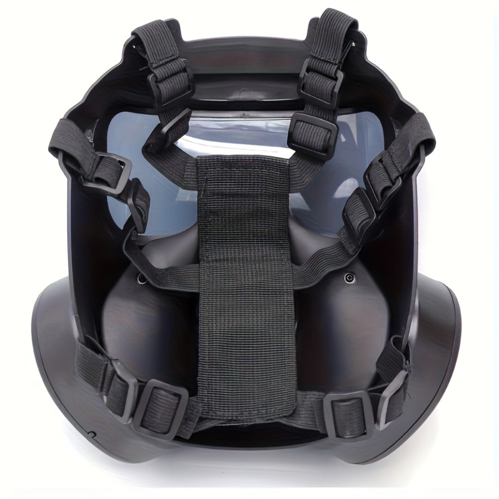 Tactical CS Costume Prop Mask Plastic Airsoft Style – Military Face Mask for Men Halloween Cosplay Role Play CS Simulation Outdoor Camping Movie Stage Props Cool Dress Up Black Tri-Color