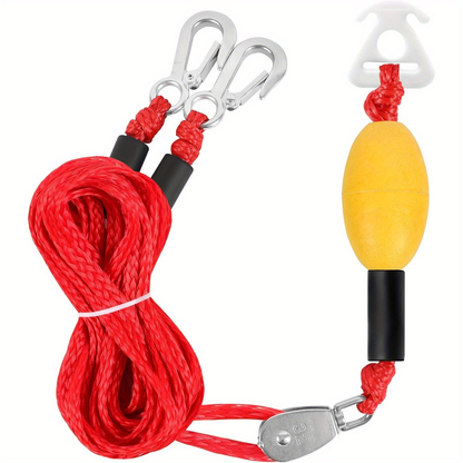 Heavy Duty Boat Tow Rope Harness Self-Centering with Float Ball Antirust Stainless Steel for Skiing Wakeboarding Kneeboarding 2 Riders
