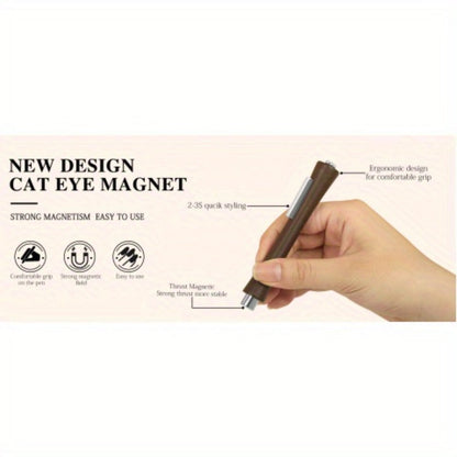 4-in-1 Y-Shaped Cat Eye Nail Magnet Stick Double Head - Heart & Multi-Pattern Magnetic Tool for Cat Eye Gel Polish Nail Art, Portable Professional Salon & Home DIY Nail Art Gift