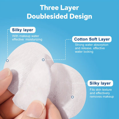 Makeup Remover Pads 600 Count Soft Hypoallergenic Lint-Free Cotton Rounds 360 Locking Edge Unscented Absorbent Disposable Face Pads for Makeup Removal Toner Skincare All Skin Types Women 6 Packs