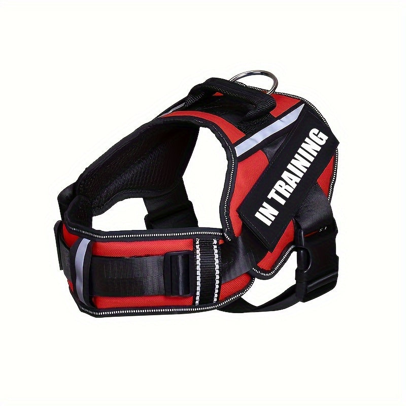 Adjustable Nylon Dog Harness No Pull with Reflective Strips & Neck Guard – Breathable Vest for XS to XL Dogs Walking Training