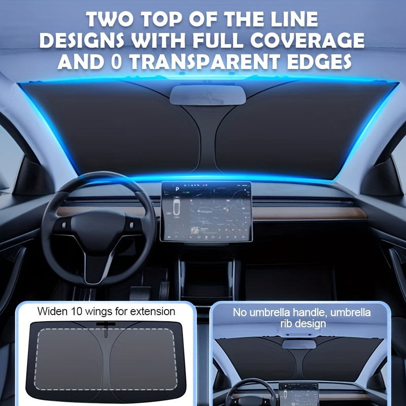 Car Shade Front Windshield | Windshield Dash Protector for Maximum UV Rays And Sun Heat Protection | Sun Visor Car Interior Accessory for Cooler Interior | Larg