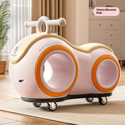 Anti-Tip Baby Walker with Music & Lights 4-Wheel Toddler Learning Walker 220 lb Widened Stable Base Indoor Outdoor Birthday Gift Boys Girls Ages 1+ Beige Pink Green Blue