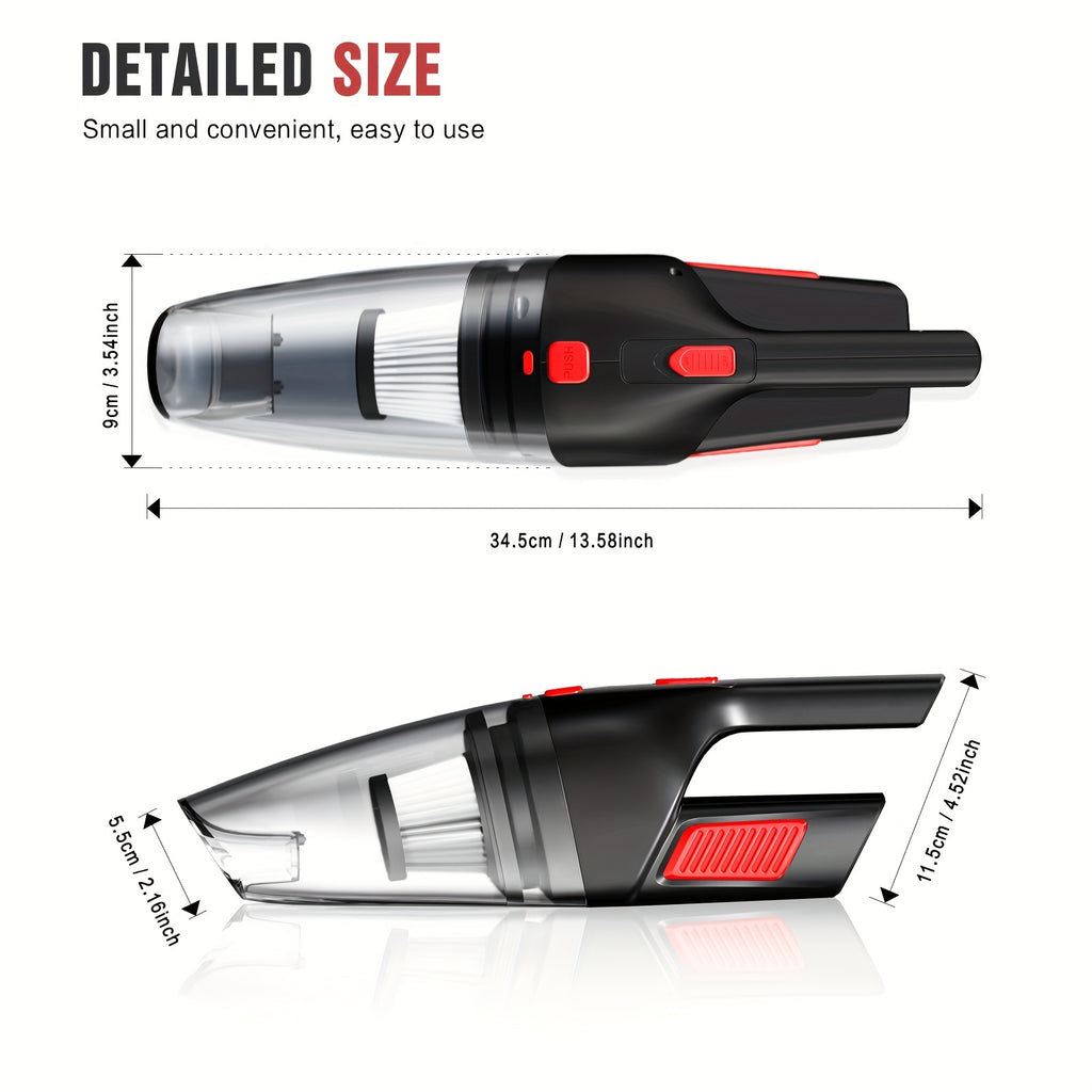 Wireless Convenient Handheld Car Vacuum Cleaner, Powerful Suction Kitchen Floor Cleaning Supplies, USB Charging Mini Cleaning Dust Collector, Suitable For Cars, RV, Home, Office, Industrial Sites And Other Gap Tools