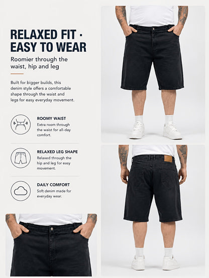 Men's Denim Shorts - Relaxed Fit With Pockets
