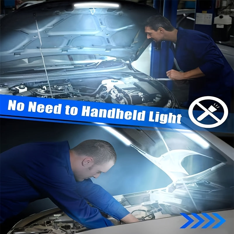 [LED Lighting Kit] LED Lighting Kit for Car Engine Hood - 2pcs - 12V. Automotive LED Strip Light Pole. Working Inspection Light Strip for Car Engine Hood. Automatic Switch. 46 LEDs. Universal Fit for Any Vehicle