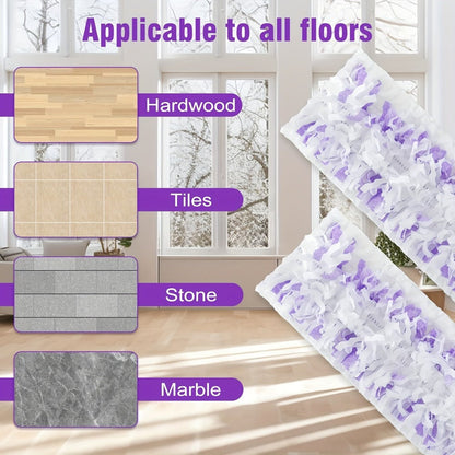 Disposable Mop Pads Refill 29 Pack Compatible with PowerMop, Replacement Wet Mop Pads for Multi-Surface & Hardwood Floor Cleaning, No Mop Rod Included