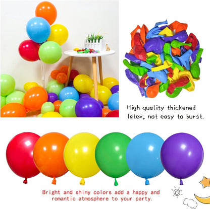 Balloon Arch Kit 422 Pcs Rainbow Matte Latex Balloons in 4 Sizes 5" 10" 12" 18" – DIY Balloon Garland for Birthday Baby Shower Wedding Bridal Shower Graduation & Holiday Party Decorations