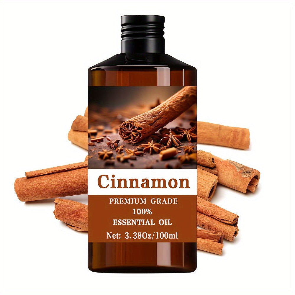 Cinnamon Essential Oil 100ml Pure Therapeutic Grade Warming Aromatherapy – Diffuser Oil for Relaxation Massage Skin Hair Nail Care Meditation Wellness Cozy Home Fragrance Gift for Women Men