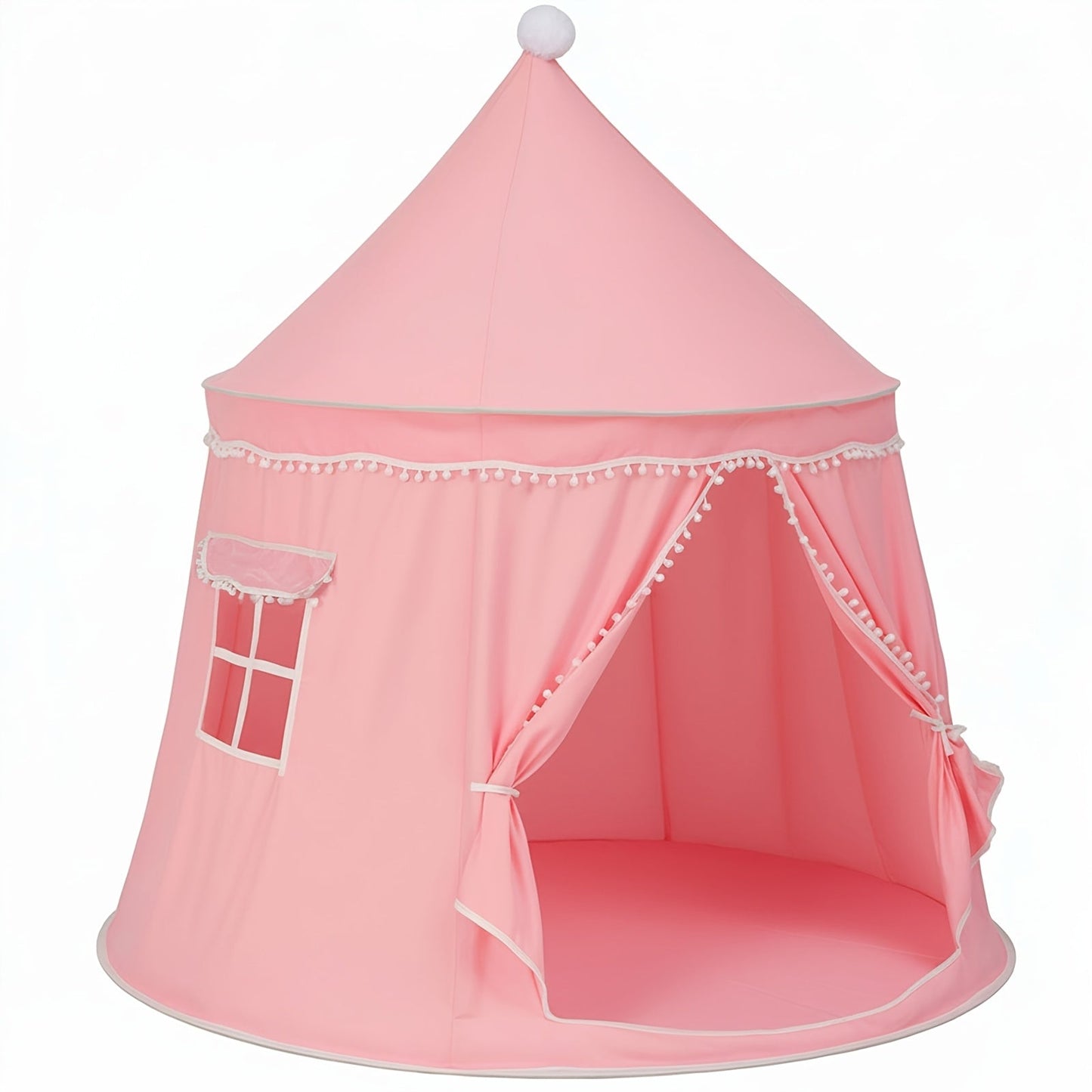 Pop-Up Dome Pet Tent for Large Cats - Automatic Instant Setup Outdoor Indoor Cat Tent House, Available Basic or Deluxe with Mat Star Lights & Flag, Portable No-Assembly Pet Shelter, Patio Garden Use