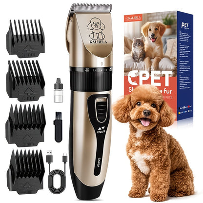 Pet Hair Trimmer USB Rechargeable Wireless Clipper for Dogs & Cats – Low Noise Electric Grooming Scissors, Lithium Battery, Home & Salon Use, Safe Low Voltage