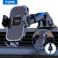 TOPK Upgrade Car Phone Holder Mount, Universal Cell Phone Car Mount for Dashboard Car Dash Mount Mobile Holder for iPhone, Samsung And All Android Smart Phones