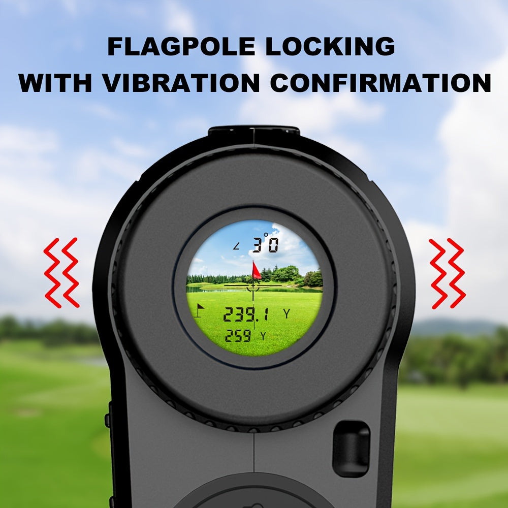 Golf Rangefinder 1000Y Slope Compensation USB-C Charging 6x Magnification Flagstick Lock Laser Distance Meter for Golf Tournament & Outdoor Sports