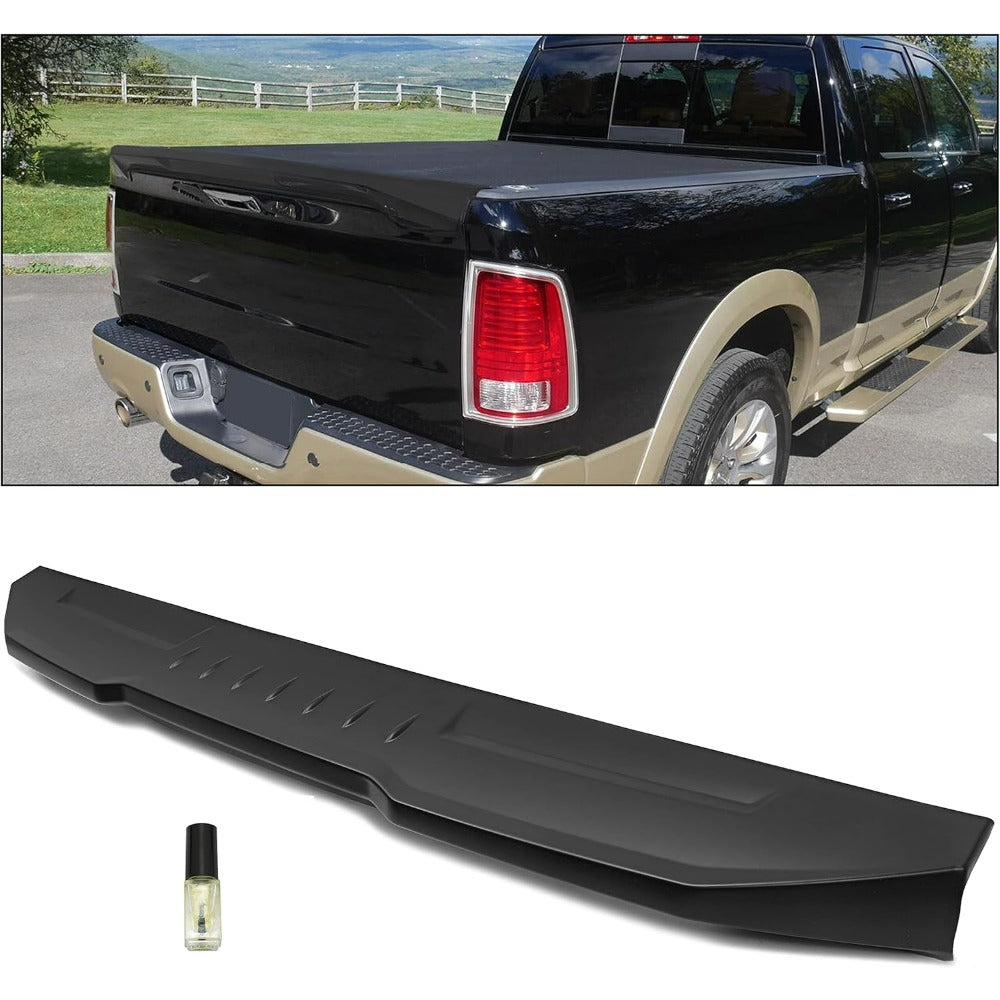 Air Design Tailgate Spoiler Compatible with 2009-2021 for Dodge Ram Classic 1500 2500 3500 Replacement for CH06A16 Black Cap Molding Top Protector