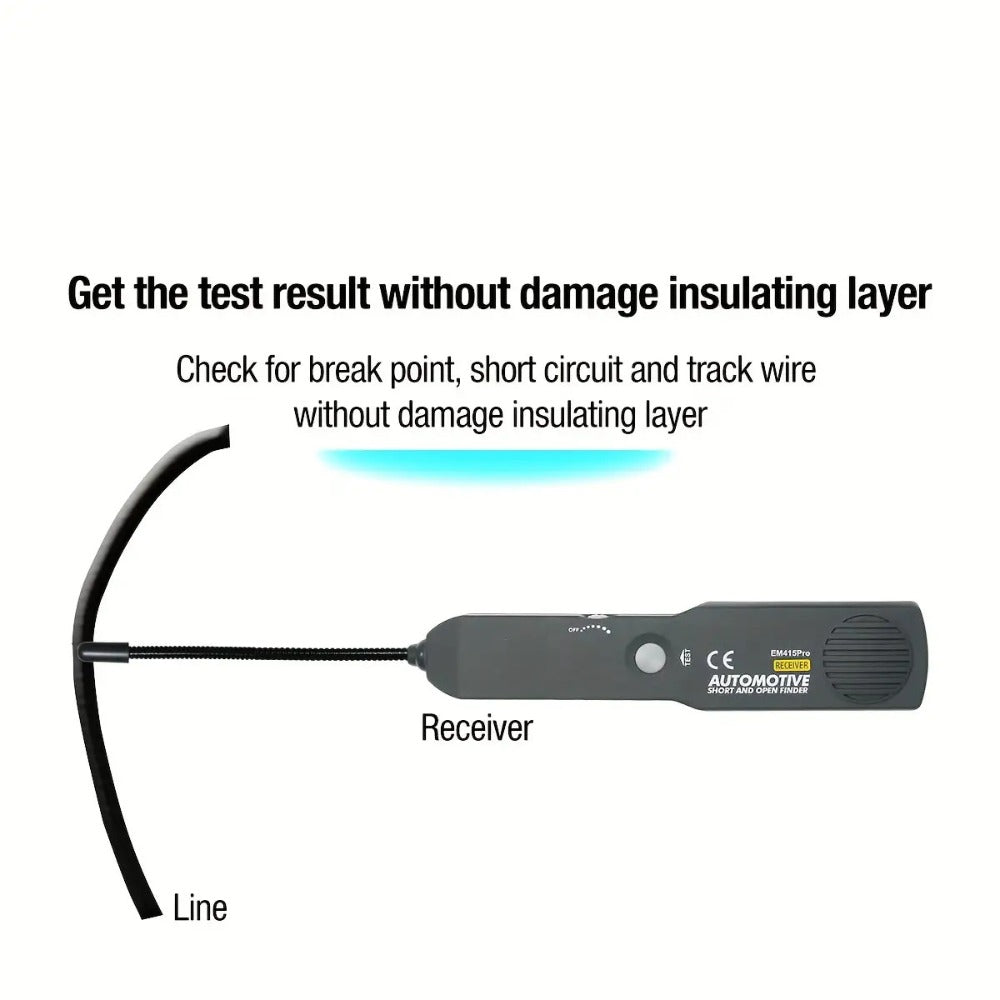 EM415PRO Automotive Circuit Tracer & Short Circuit Detector – Open Circuit Finder, Wire Tracer Tool for Car Electrical Fault Diagnosis, 6-42V DC