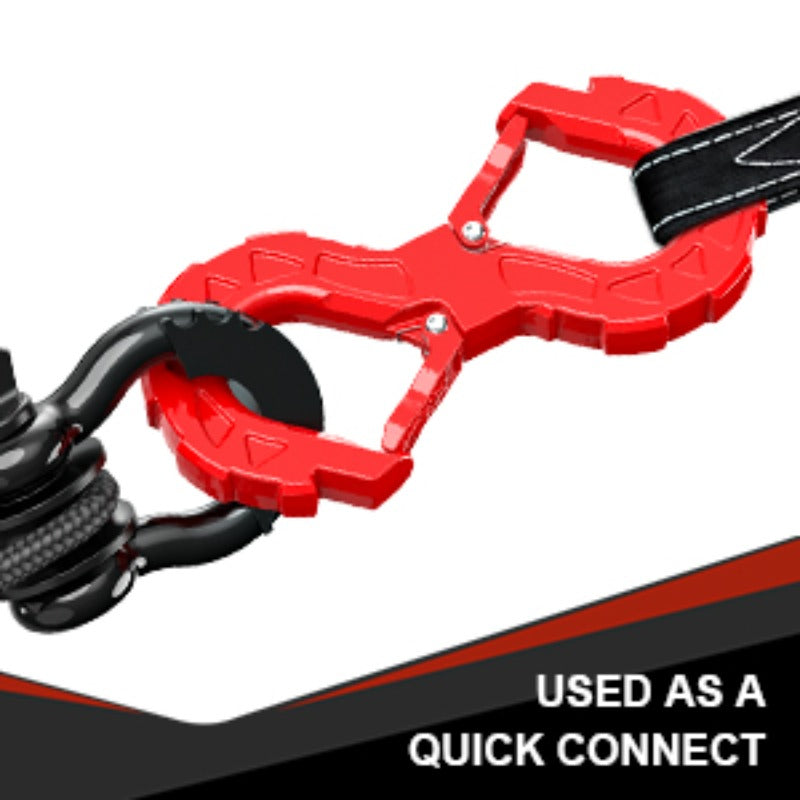 1pc 3/8-inch Trailer Hitch, Off-road Recovery Winch Hook, 35, 000-pound Capacity Trailer Shackle, G80-grade Heavy-duty One-piece Winch Quick-release Shackle, Suitable For RVs, Off-road Vehicles, And Passenger Cars; Available In Red, Black, And Green