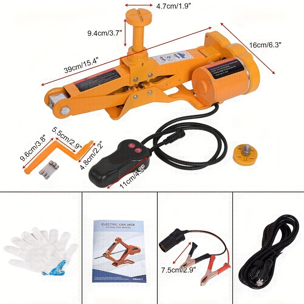 Electric Car Floor Jack 3 Ton All-in-one Automatic 12v Scissor Lift Jack For Tire Change Replacement