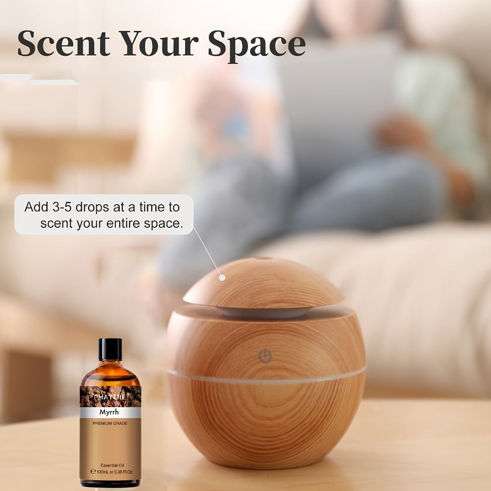 Myrrh Essential Oil 100ml – Pure Undiluted Therapeutic Grade Natural Oil for Diffuser, Humidifier, Candle Making & Skincare | Long-Lasting Aroma, No Additives