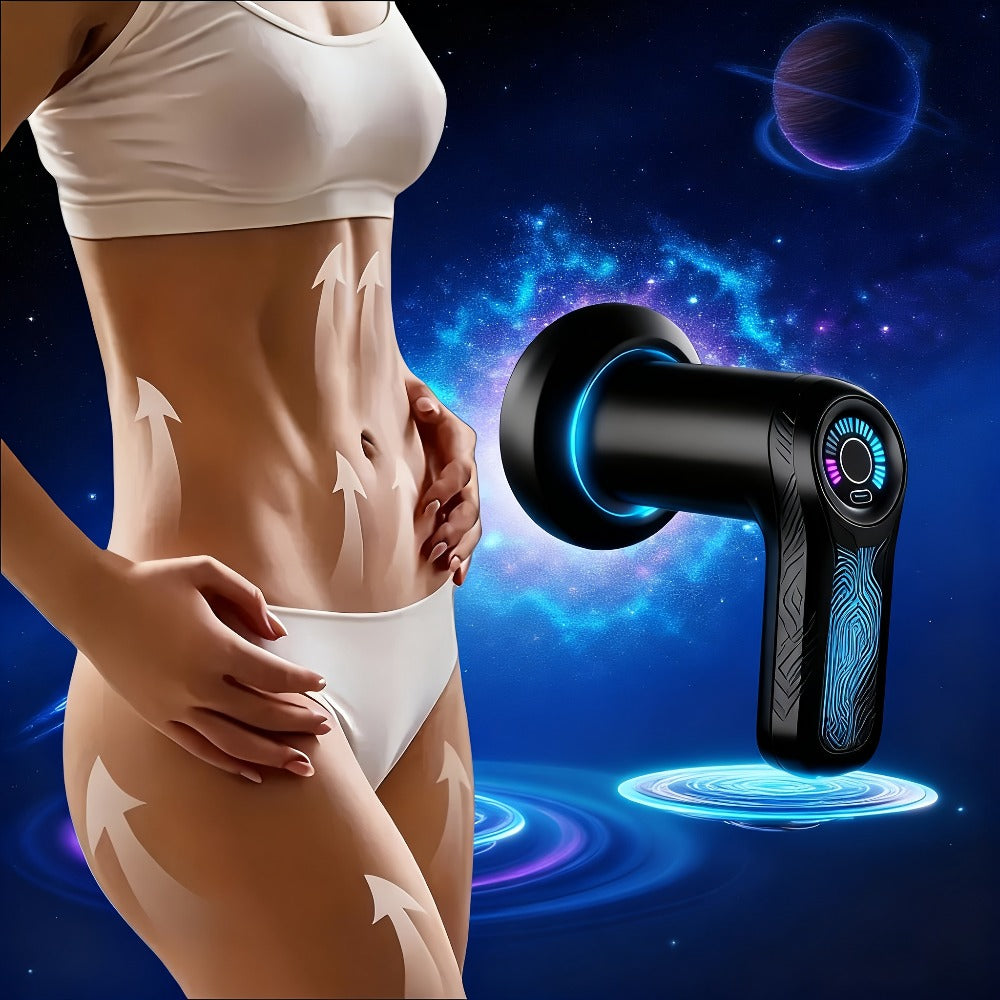 Body Sculpting Massager – Handheld Vibration Body Shaper with 5 Interchangeable Massage Heads | Portable Electric Body Contouring & Slimming Massager for Men & Women | Home Beauty Instrument