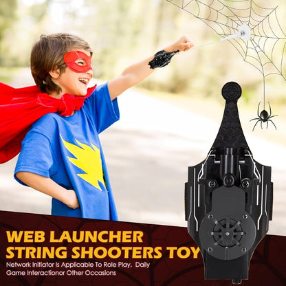 Spider Web Shooter Wrist Toy for Kids - 8ft Realistic Web Launcher with Suction Cup, String Gloves & Launcher, Superhero Role Play Cosplay Toy, Birthday Gift for Boys