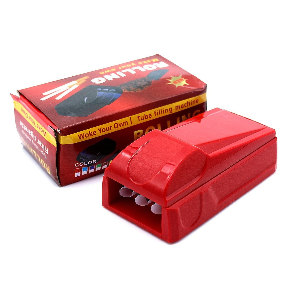 Manual Cigarette Rolling Machine 3-Tube Filler – Portable Durable Plastic Cigarette Roller, Easy-to-Use Tobacco Rolling Tool for Daily Use, Compact Smoke Roller Random Color (1pc)