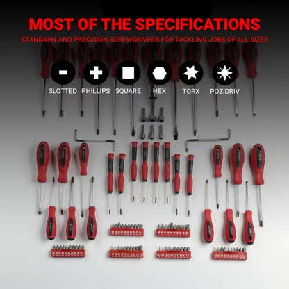 Precision Screwdriver Set Magnetic Insulated - 10/100/126/132 Piece Hex Bit Kit for Electronics Phone Auto Repair DIY with Organized Storage Case