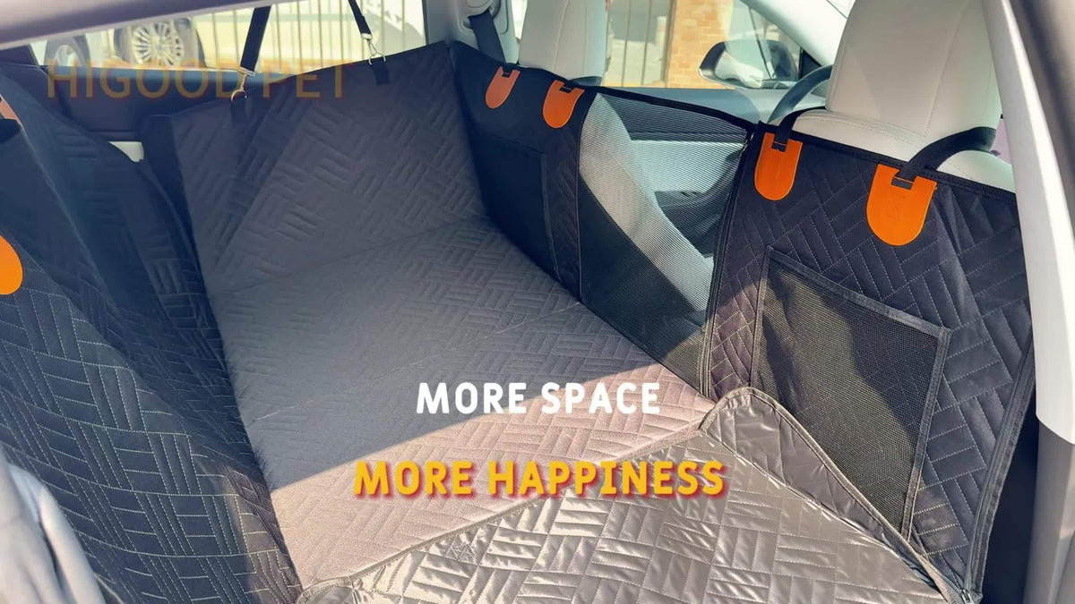 [Customer Favorite] 600 LBS Luxury Dog Car Back Seat Extender, Dog Car Seat Cover, Camping Air Mattress, Hammock Travel Bed, Non Inflatable Car Bed Mattress for Car SUV Truck (Black)suitable for Cars/SUVs/trucks - Easy to Install, Machine Washable