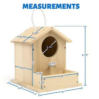 Wooden Birdhouse Building Kit for Kids – DIY Build & Paint Bird House Arts Crafts STEM Activity with Paint & Brushes, Birthday Christmas Gift Boys Girls Ages 4-12