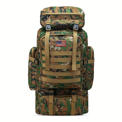 Military Hiking Backpack 80L – Tactical 3-Day Assault Pack Oxford Fabric DIY System for Camping Hunting Travel Unisex