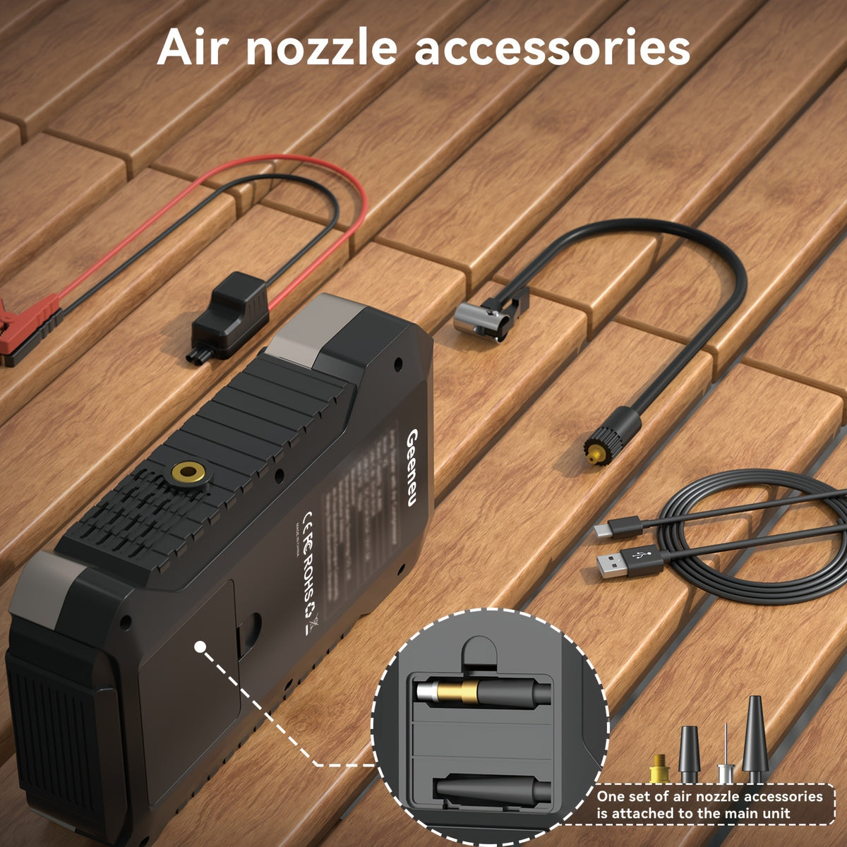 12000mAh Jump Starter for Car, Jump Starter with Air Compressor, Battery Jump Starter Portable5000A Peak 150PSl Digital Tire Inflator, Car Battery Charger Portable for 12V (8.5LGas/1.85gal Diesel) USB Input/output, LED Emergency, Car Accessories