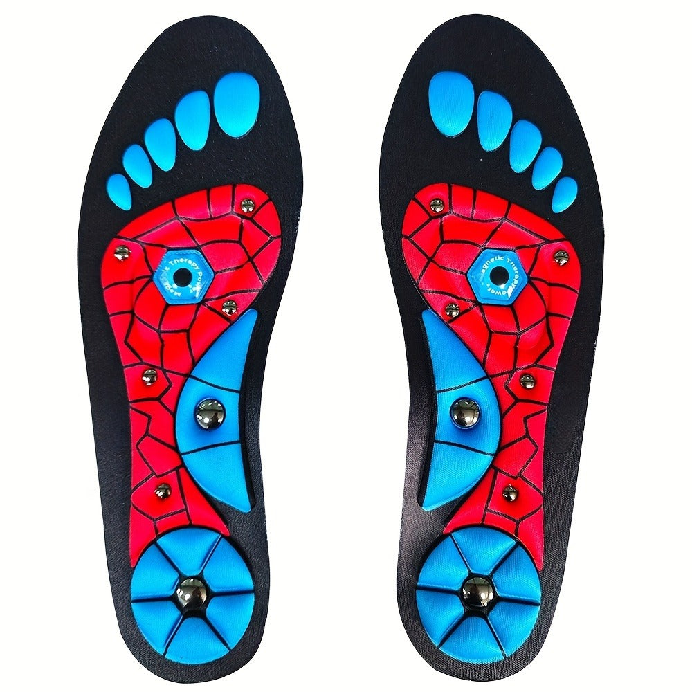 Massage Insoles Acupoint Pressure Foot Massage – Breathable Sweat-Absorbing Flat Foot Insoles for Men & Women, Meridian Stimulation Comfort Insole