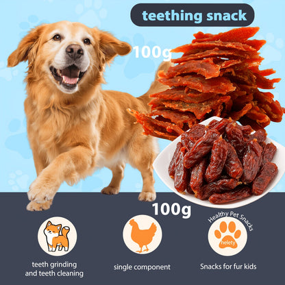 Dog & Cat Chicken Duck Jerky Treats – Freeze-Dried Meat Snacks with Teething Sticks Combo Pack 100g 200g Options