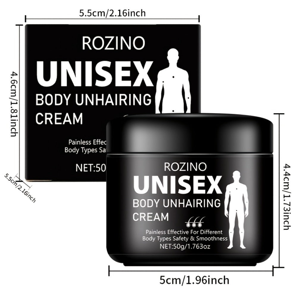 Hair Removal Cream 5-Minute Fast Depilatory for Legs Arms Armpits Abdomen 50g - Gentle Painless No Residue Moisturizing Body Hair Remover for Women Men All Skin Types Razor-Free